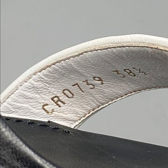 Dolce&Gabbana Game Day DG Leather Baroque-Heel Sandals size 38.5 - Picture 9 of 15